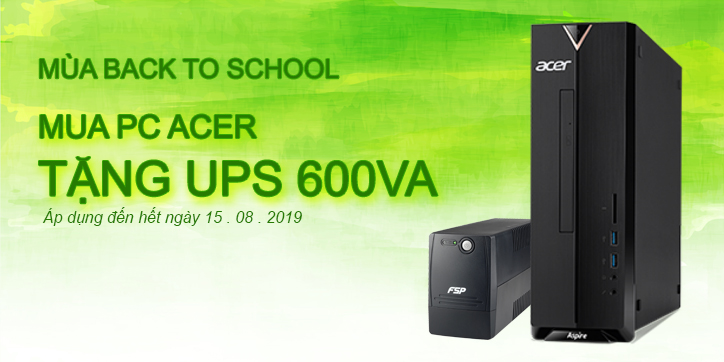 Mua PC Acer tặng ngay bộ lưu điện