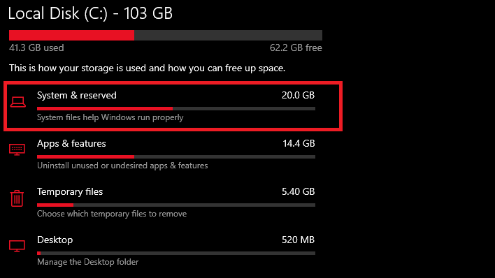 Reserved Storage 5