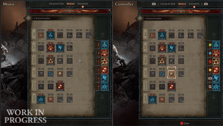 Thiết kế dạng "ô" giống như Grim Dawn