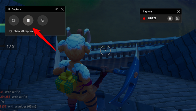 Hình ảnh minh họa sử dụng Xbox game bar trên game fortnite