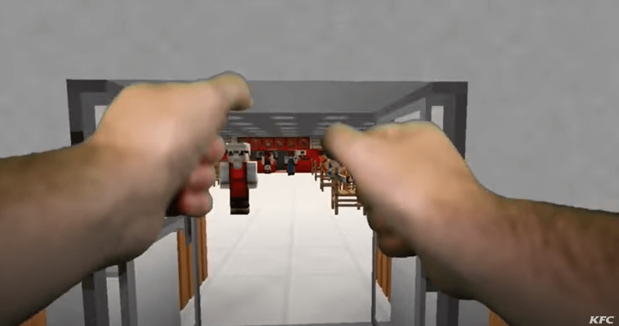 cánh tay chơi game KFC