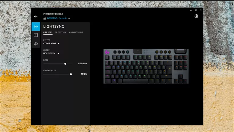 Phần mềm chỉnh led của Logitech G913 TKL
