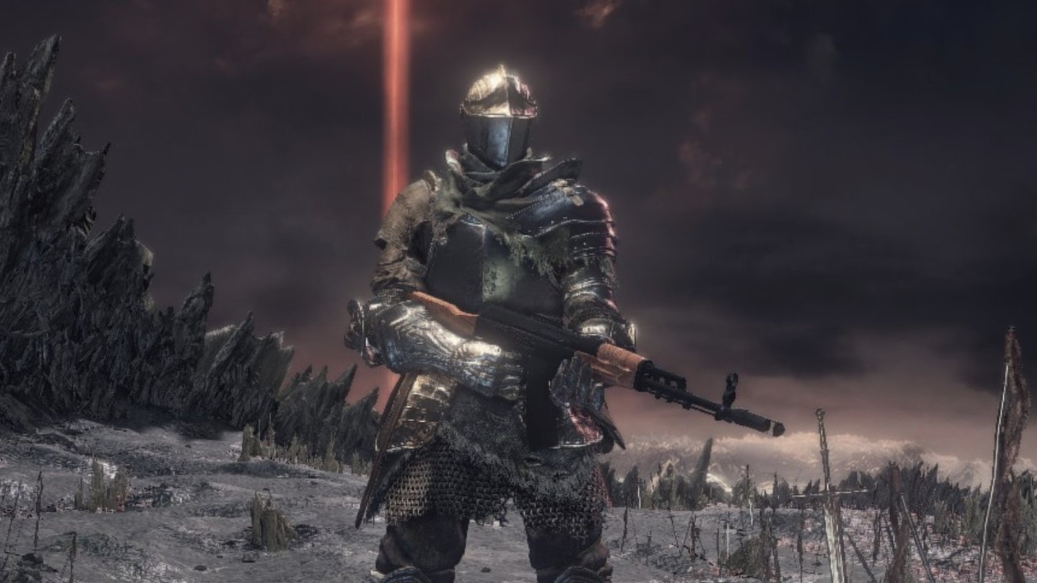 mod siêu độc cho anh em cầm AK-47 càn quét quái trong Dark Souls 3