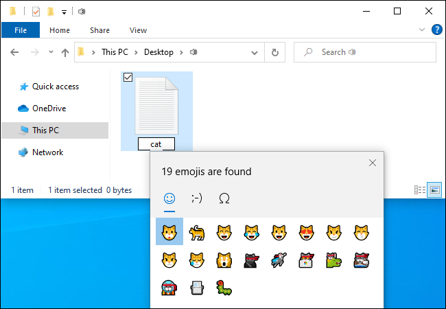 Gõ để tìm emoji hoặc sử dụng chuột để cuộn và chọn