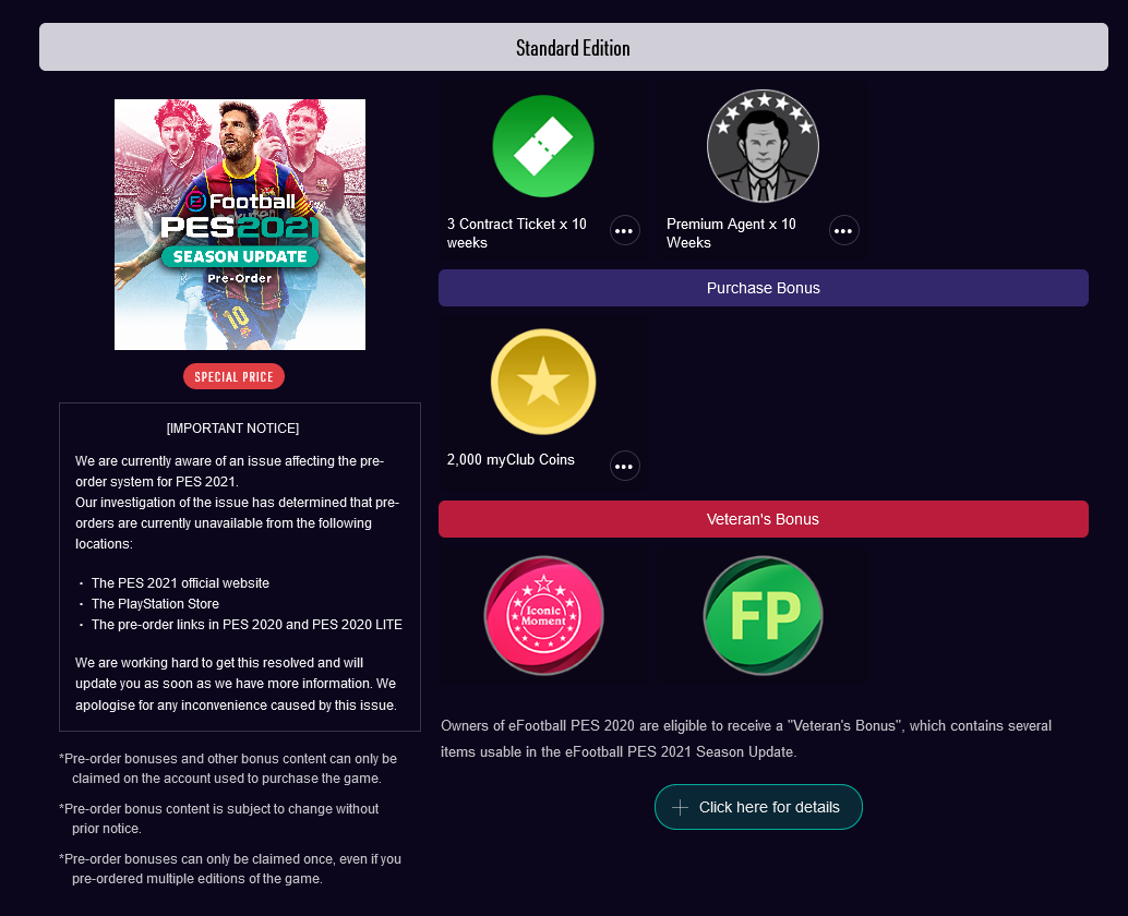 PES 2021 Standard Edition