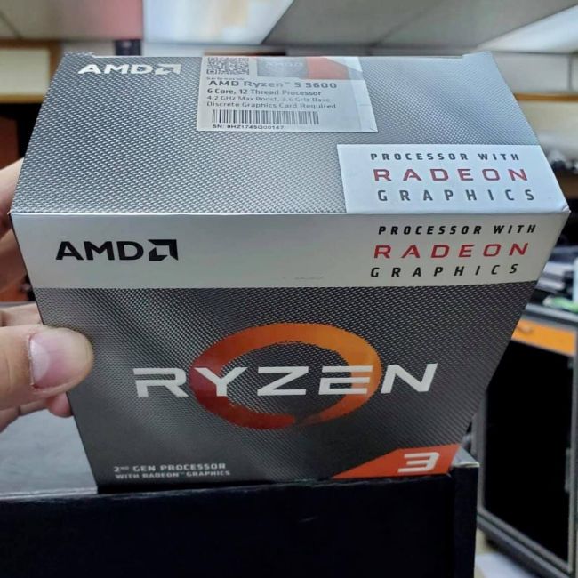 Vỏ hộp Ryzen 3 3200G nhưng ruột nhưng nhãn dán là Ryzen 5 3600