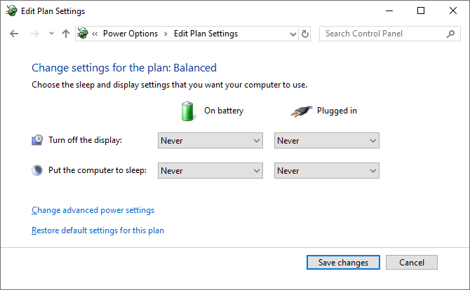 Kiểm tra Tùy chọn Windows và Lenovo Power