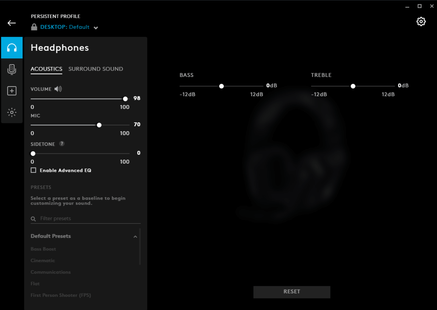 Chức năng cơ bản của Logitech G733