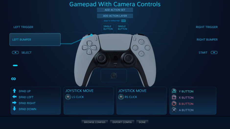 Setting tay cầm Dualsense trong Steam