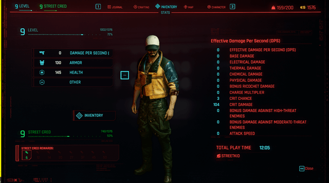 xem level trong Cyberpunk 2077