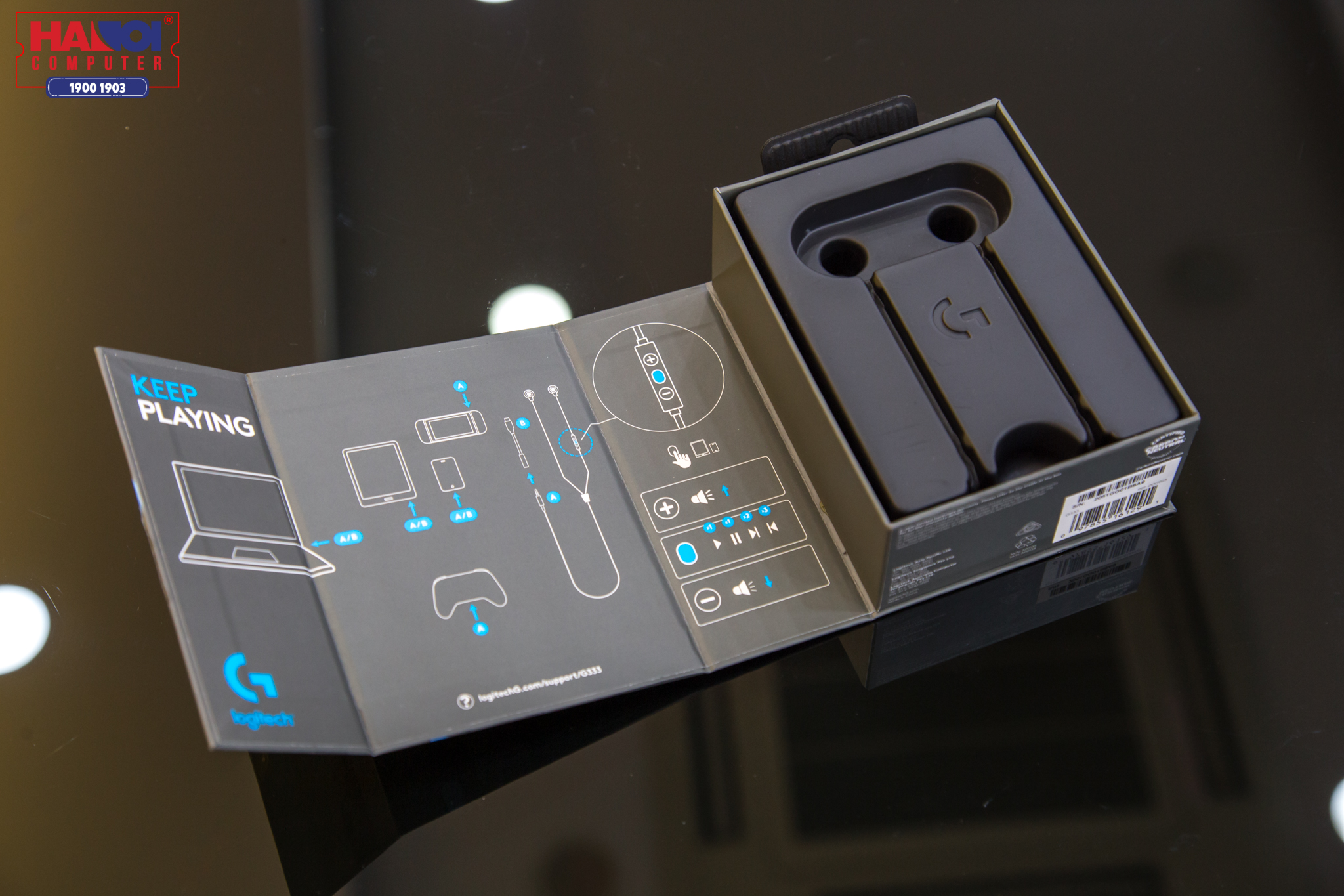 Mở hộp tai nghe Logitech G333