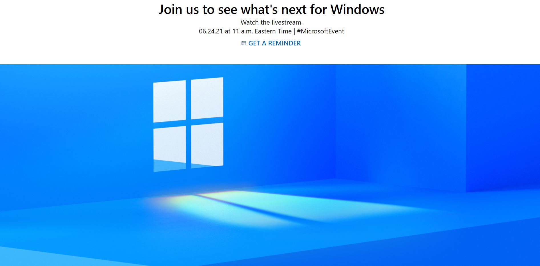 sự kiện ra mắt windows 11