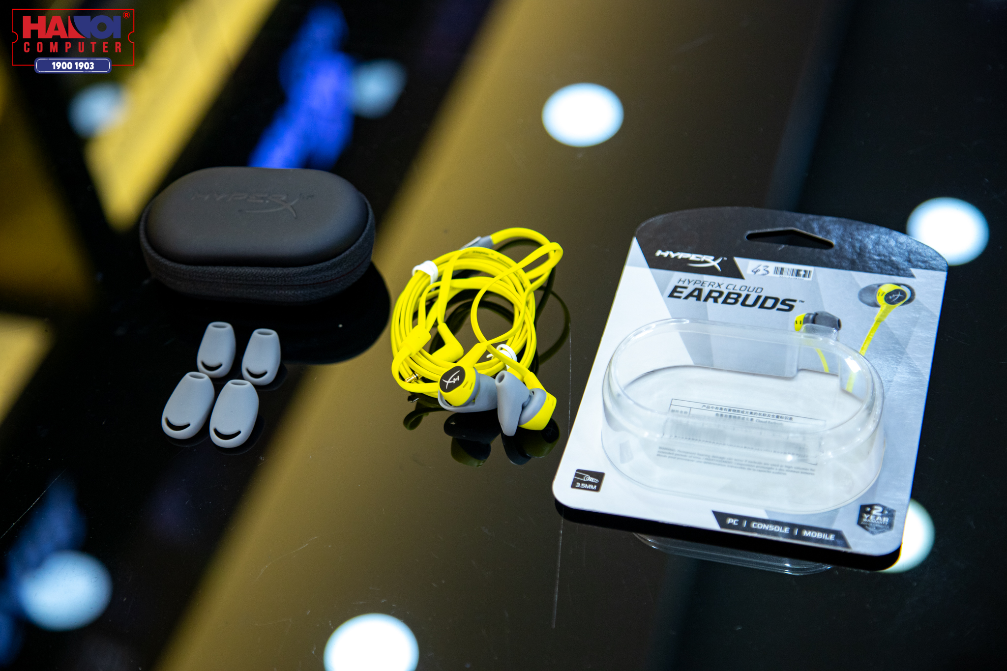 Phụ kiện của tai nghe kingston hyperx cloud earbuds