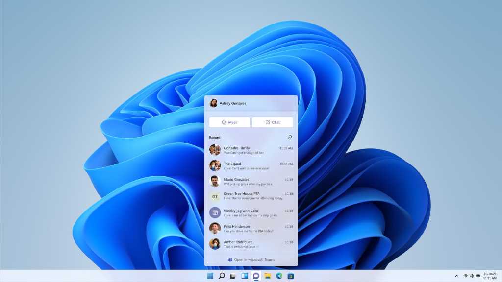 Tương tác với Microsoft Teams từ Thanh tác vụ có thể hữu ích đối với một số ngườ