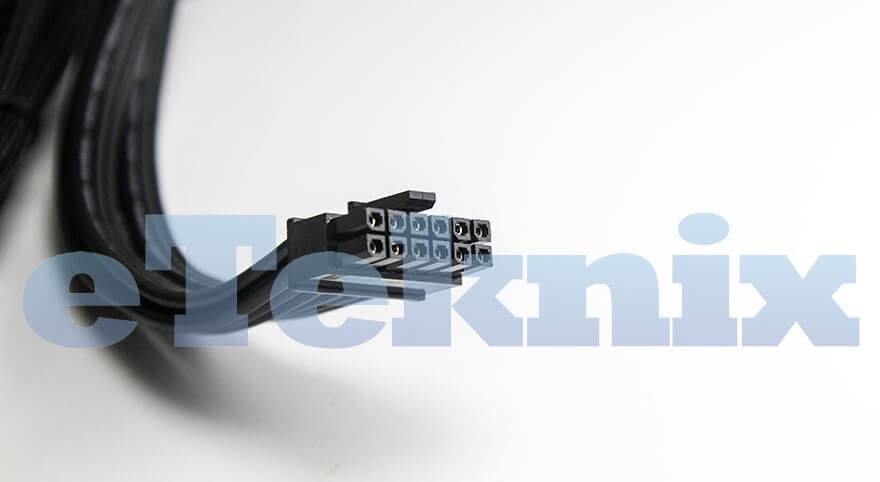 ảnh chụp thực tế dây nguồn PCIe 5.0, ảnh: eteknix