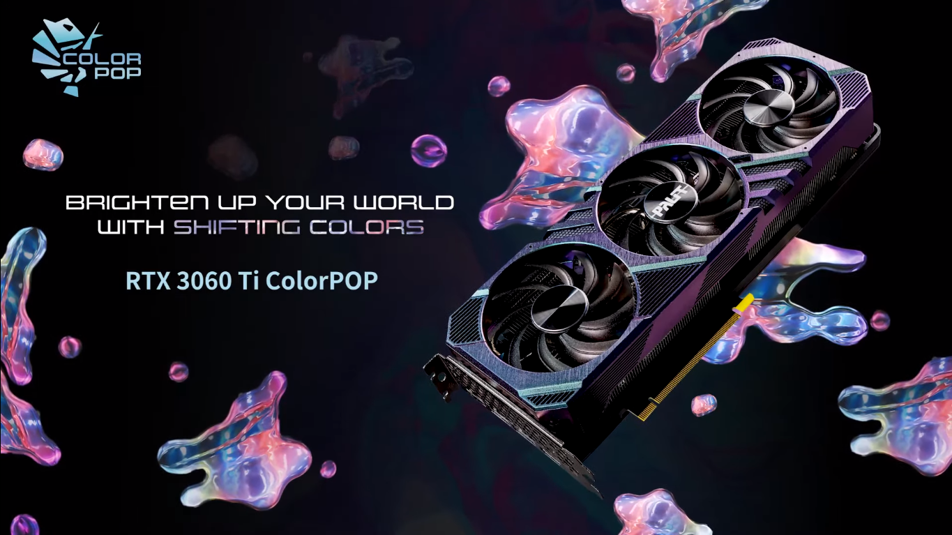 PALIT ra mắt Card đồ họa RTX 3060 Ti ColorPOP với bề ngoài có khả năng tự đổi màu