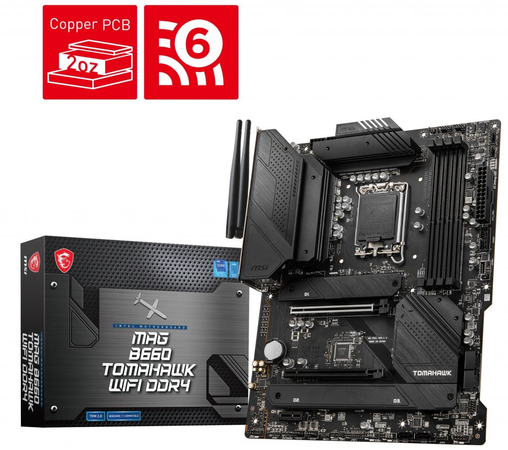 MAG B660 TOMAHAWK WIFI DDR4, ảnh: twitter