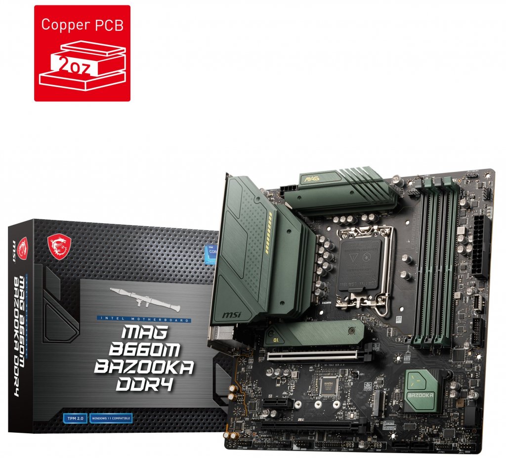 MAG B660M BAZOOKA DDR4, ảnh: twitter