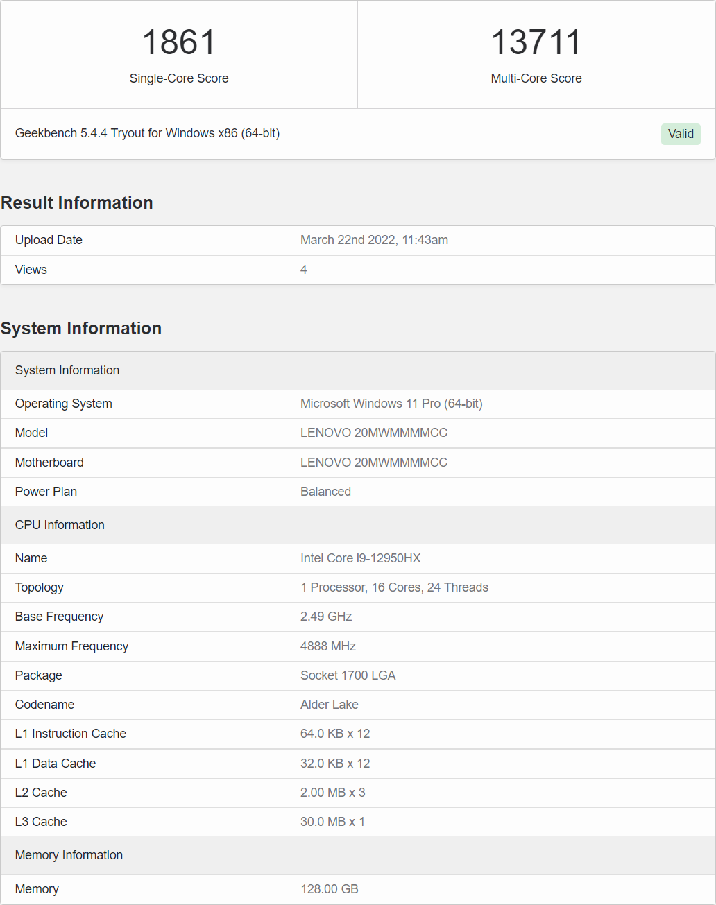 CPU Intel Core i9-12950HX