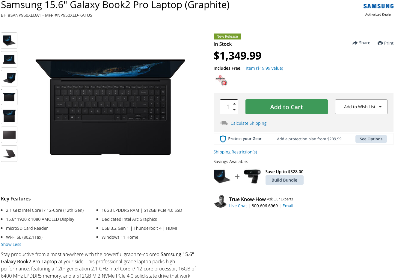 Laptop Samsung trang bị Card đồ họa Intel Arc lộ diện, giá mở bán hơn 30 triệu đồng