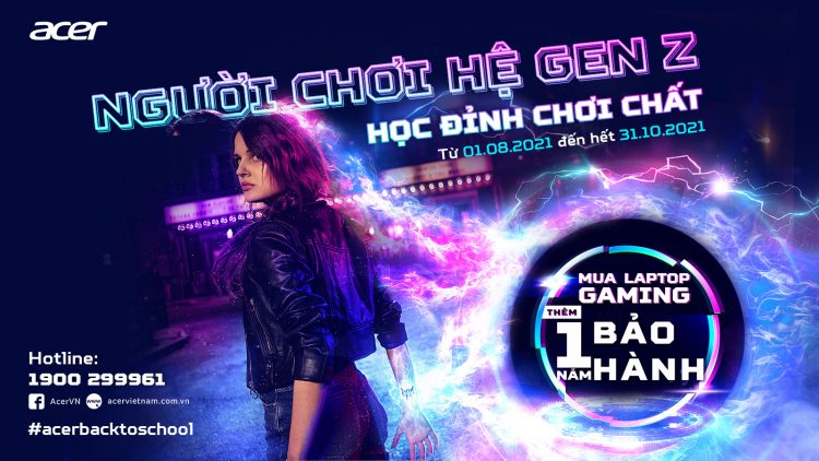 Acer Back To School 2021 – cơ hội cho Gen Z sở hữu các Laptop Gaming Acer hàng đầu và nhận thêm 1 năm bảo hành mở rộng!