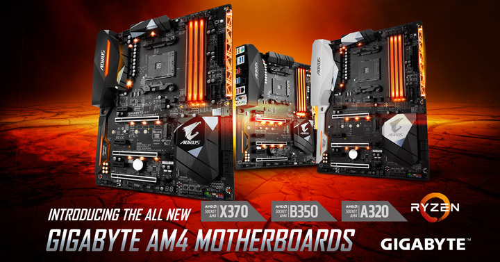 GIGABYTE và ASUS thông báo hỗ trợ Mainboard cho loạt CPU Ryzen vừa ra mắt
