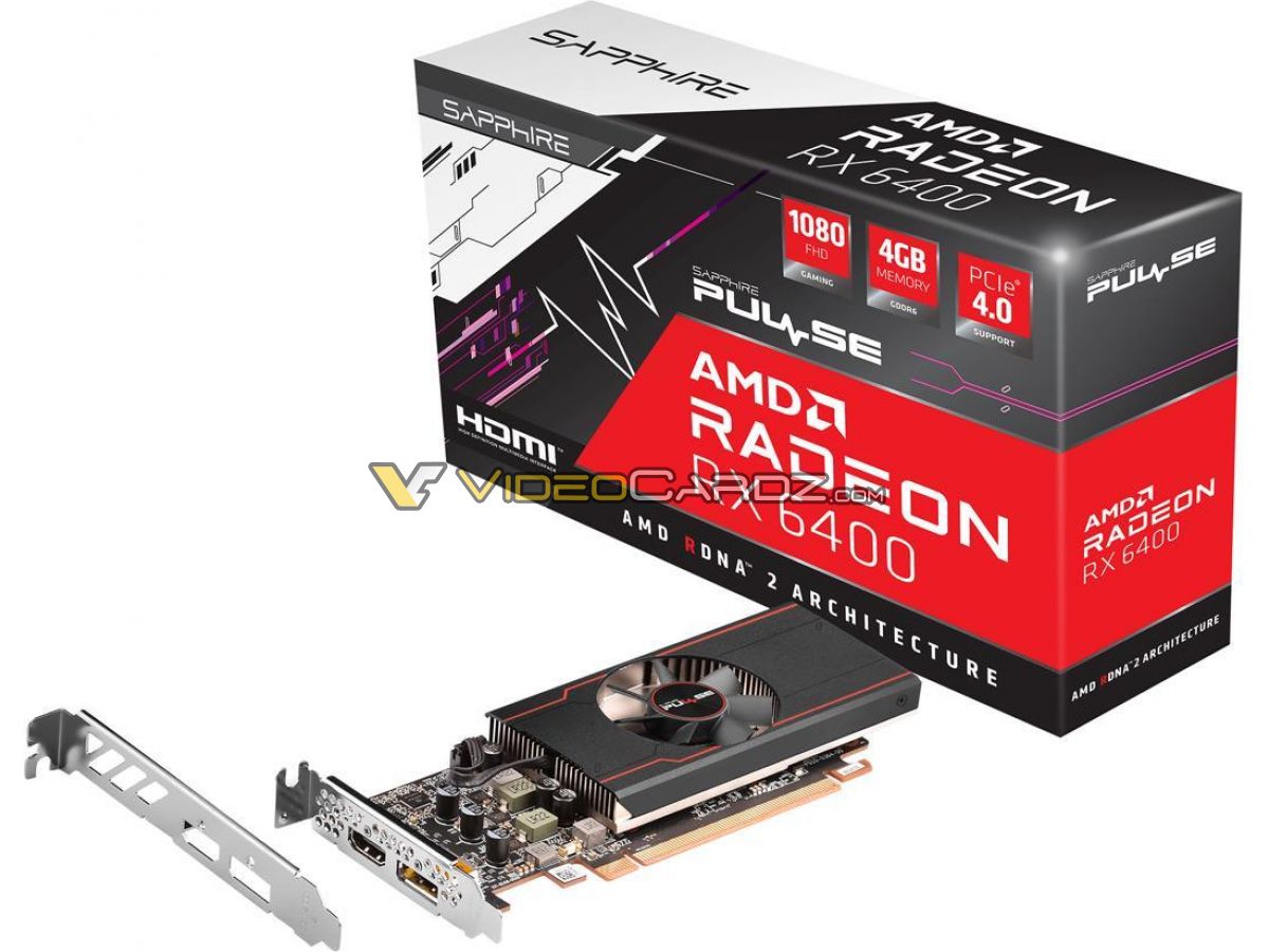 Sapphire Radeon RX 6400 PULSE, ảnh: videocardz