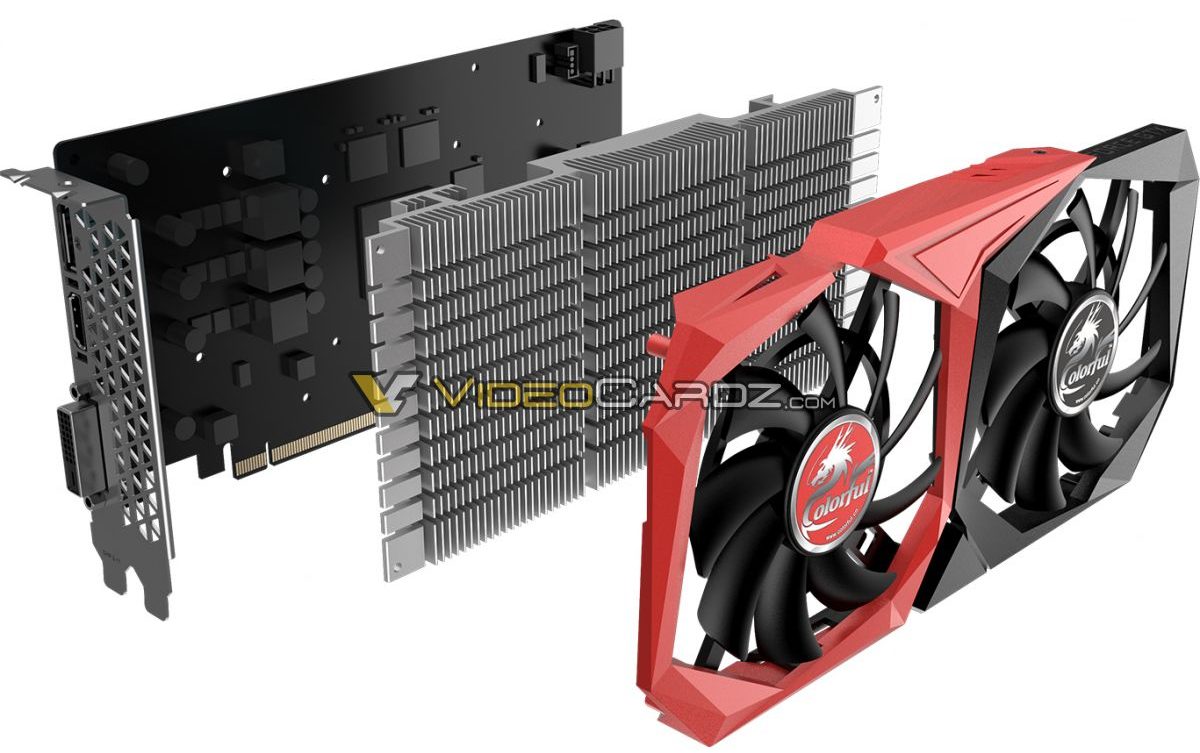 Cấu tạo của Colorful GeForce GTX 1630 Battle Ax, ảnh: videocardz