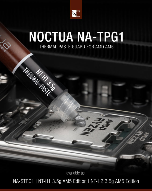 NA-TPG1 sẽ giữ keo tản nhiệt không bị tràn ra viền cạnh, ảnh: Noctua